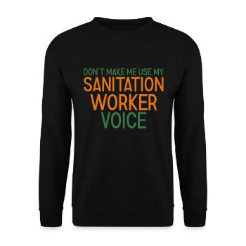 Voix des travailleurs de l’assainissement - Sweat-shirt Unisexe - noir - Devant - Alina (178cm) & Michal (187cm)