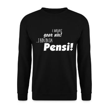 i muas goar nix - i bin in da Pensi - Unisex Pullover - Schwarz - Vorne - Alina (178cm) & Michal (187cm)