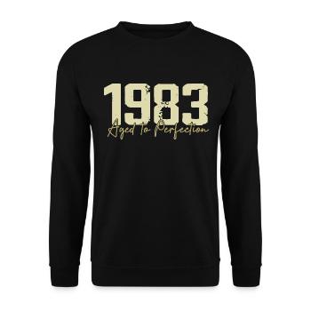 Original 1983 Rétro 1983 Cadeau d’anniversaire 1983 - Sweat-shirt Unisexe - noir - Devant - Alina (178cm) & Michal (187cm)