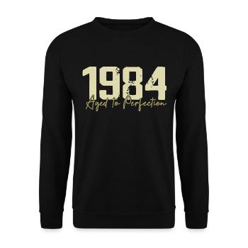 Original 1984 Rétro 1984 Cadeau d’anniversaire 1984 - Sweat-shirt Unisexe - noir - Devant - Alina (178cm) & Michal (187cm)