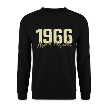 Original 1966 Retro 1966 Birthday Gift 1966 - Unisex Sweatshirt - black - Front - Alina (178cm) & Michal (187cm)