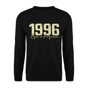 Original 1996 Retro 1996 Birthday Gift 1996 - Unisex Sweatshirt - black - Front - Alina (178cm) & Michal (187cm)