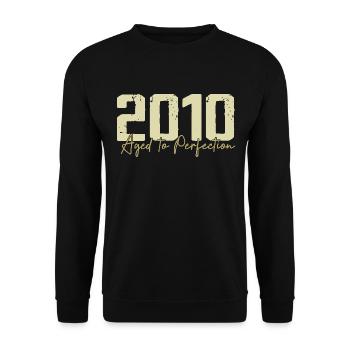 Original 2010 Rétro 2010 Cadeau d’anniversaire 2010 - Sweat-shirt Unisexe - noir - Devant - Alina (178cm) & Michal (187cm)