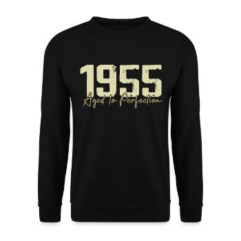 Original 1955 Rétro 1955 Cadeau d’anniversaire 1955 - Sweat-shirt Unisexe - noir - Devant - Alina (178cm) & Michal (187cm)