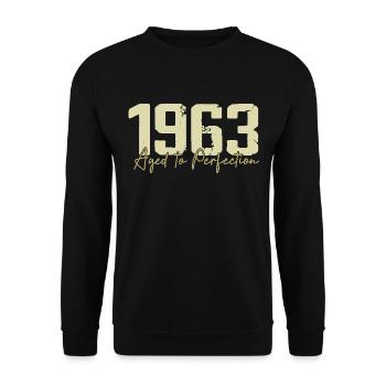 Original 1963 Rétro 1963 Cadeau d’anniversaire 1963 - Sweat-shirt Unisexe - noir - Devant - Alina (178cm) & Michal (187cm)