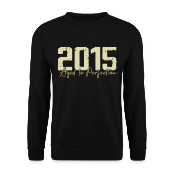 Original 2015 Rétro 2015 Cadeau d’anniversaire 2015 - Sweat-shirt Unisexe - noir - Devant - Alina (178cm) & Michal (187cm)