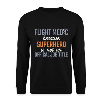 Flight Paramedic Superhero air rescue - Unisex Sweatshirt - black - Front - Alina (178cm) & Michal (187cm)