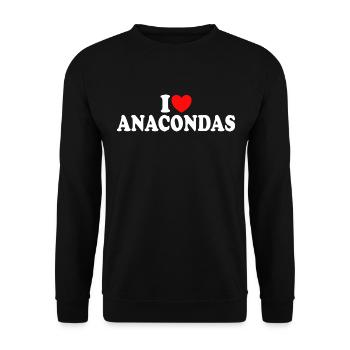 Loves Anacondas Loves Snakes - Unisex Sweatshirt - black - Front - Alina (178cm) & Michal (187cm)