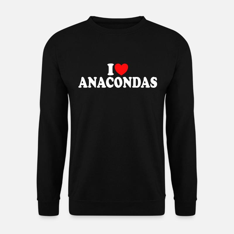 Liebt Anakondas, liebt Schlangen - Unisex Pullover - Schwarz
