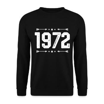 Vintage 1972 Vintage 53rd Birthday 1972 - Unisex Sweatshirt - black - Front - Alina (178cm) & Michal (187cm)