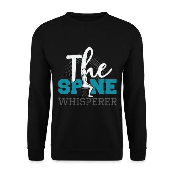 The Spine Whisperer, Chiropractor Physio Masseur - Unisex Sweatshirt - black - Front - Alina (178cm) & Michal (187cm)