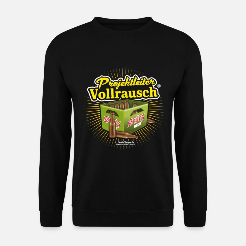 Projektleiter Vollrausch® T Shirt - Unisex Pullover - Schwarz