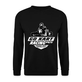 Kartsport - GoKart - Kart - Kart Racer - Unisex Pullover - Schwarz - Vorne - Alina (178cm) & Michal (187cm)
