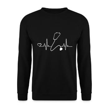 Promotionsgeschenk - Doktorat Graduierung, Promotion - Unisex Pullover - Schwarz - Vorne - Alina (178cm) & Michal (187cm)