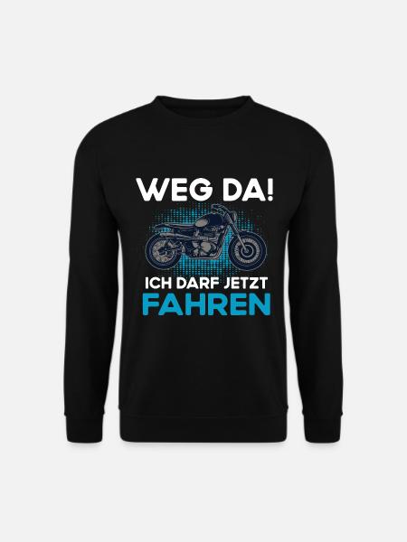 Motorradfahr Biker Motorrad Führerschein Bestanden - Unisex Pullover - Schwarz
