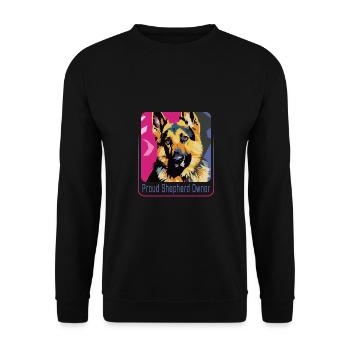 Stylish Shepherd Owner - Unisex Sweatshirt - black - Front - Alina (178cm) & Michal (187cm)
