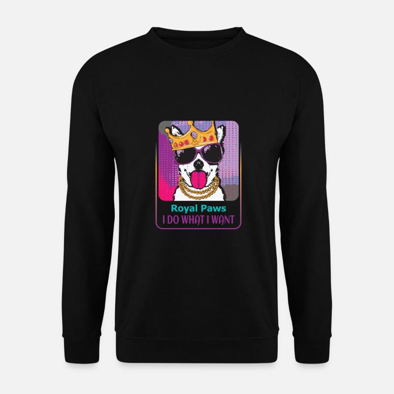 Hartnäckiger Hundekönig - Unisex Pullover - Schwarz