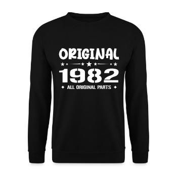 Né en 1982, Cadeau Anniversaire 1982 Original 1982 - Sweat-shirt Unisexe - noir - Devant - Alina (178cm) & Michal (187cm)