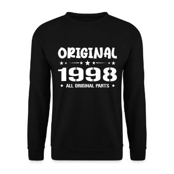 Né en 1998, Cadeau Anniversaire 1998 Original 1998 - Sweat-shirt Unisexe - noir - Devant - Alina (178cm) & Michal (187cm)