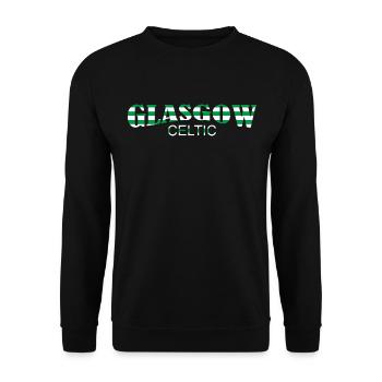 glasgow celtic 3 - Unisex Sweatshirt - black - Front - Alina (178cm) & Michal (187cm)