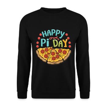 Pizza Pi Day Math Teacher Mathematicians - Unisex Sweatshirt - black - Front - Alina (178cm) & Michal (187cm)