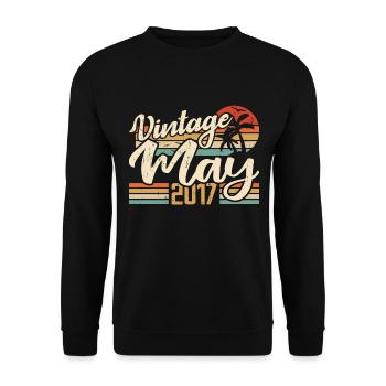 Geburtstag Jahrgang Mai 2017 Geboren im Mai 2017 - Unisex Pullover - Schwarz - Vorne - Alina (178cm) & Michal (187cm)