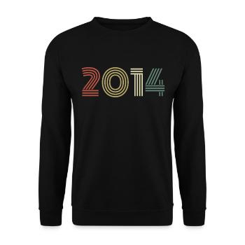 2014 Birthday Vintage 2014 Gift 2014 - Unisex Sweatshirt - black - Front - Alina (178cm) & Michal (187cm)