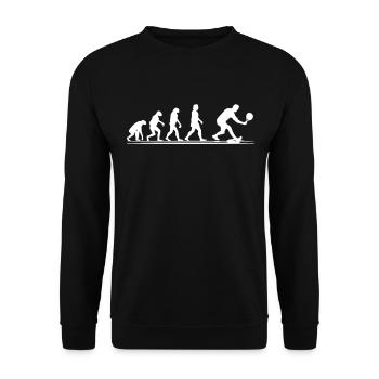 Padel Player Evolution Vintage Padel Racket - Unisex Sweatshirt - black - Front - Alina (178cm) & Michal (187cm)