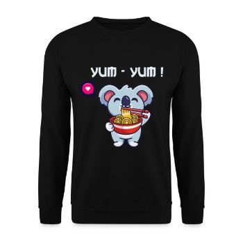 Instant Noodles China Koala Ramen Pasta Spaghetti - Unisex Sweatshirt - black - Front - Alina (178cm) & Michal (187cm)