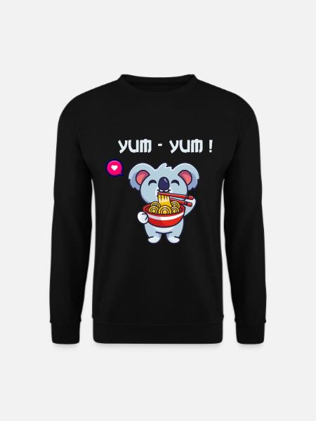 Instant Nudeln China Koala Ramen Pasta Spaghetti - Unisex Pullover - Schwarz