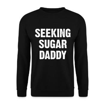 Seeking Sugar Daddy - Unisex Sweatshirt - black - Front - Alina (178cm) & Michal (187cm)