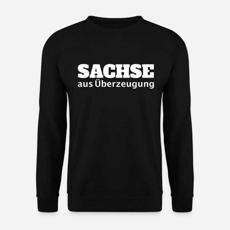 Sachse aus Überzeugung Sachsen Heimat Stärke - Unisex Pullover - Schwarz