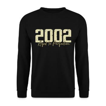 Original 2002 Rétro 2002 Cadeau d’anniversaire 2002 - Sweat-shirt Unisexe - noir - Devant - Alina (178cm) & Michal (187cm)