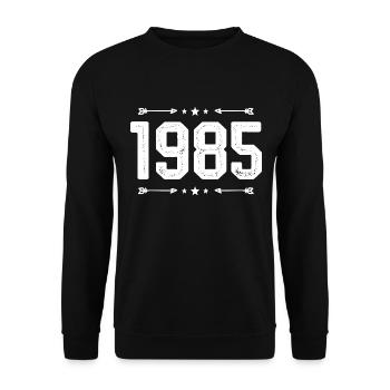 Millésime 1985 Cru 40ème anniversaire 1985 - Sweat-shirt Unisexe - noir - Devant - Alina (178cm) & Michal (187cm)