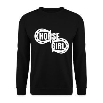 Rider Horse Horses Horse Lover Gift - Unisex Sweatshirt - black - Front - Alina (178cm) & Michal (187cm)