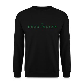 IM BRAZILIAN green - Unisex Pullover - Schwarz - Vorne - Alina (178cm) & Michal (187cm)