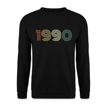 1990's Birthday Vintage 1990's Gift 1990's - Unisex Sweatshirt - black - Front - Alina (178cm) & Michal (187cm)