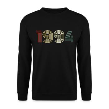1994 Birthday Vintage 1994 Gift 1994 - Unisex Sweatshirt - black - Front - Alina (178cm) & Michal (187cm)