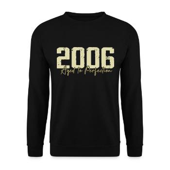 Original 2006 Rétro 2006 Cadeau d’anniversaire 2006 - Sweat-shirt Unisexe - noir - Devant - Alina (178cm) & Michal (187cm)