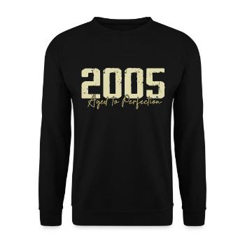 Original 2005 Rétro 2005 Cadeau d’anniversaire 2005 - Sweat-shirt Unisexe - noir - Devant - Alina (178cm) & Michal (187cm)