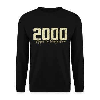 Original 2000 Retro 2000 Birthday Gift 2000 - Unisex Sweatshirt - black - Front - Alina (178cm) & Michal (187cm)