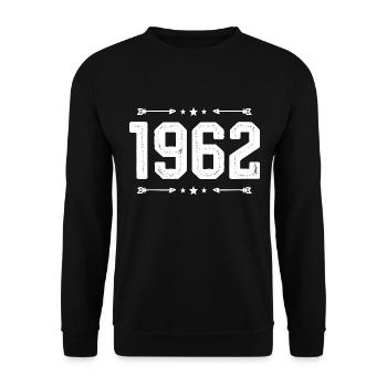Vintage 1962 Vintage 63rd Birthday 1962 - Unisex Sweatshirt - black - Front - Alina (178cm) & Michal (187cm)