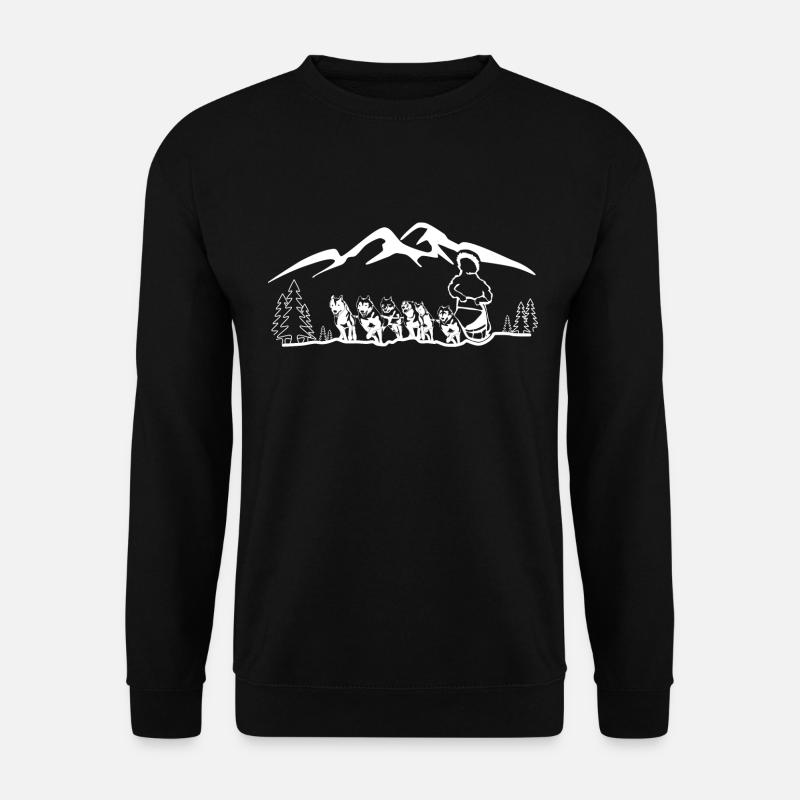 Husky sledding - Unisex Sweatshirt - black