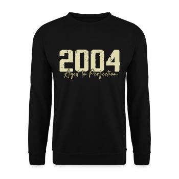 Original 2004 Rétro 2004 Cadeau d’anniversaire 2004 - Sweat-shirt Unisexe - noir - Devant - Alina (178cm) & Michal (187cm)