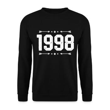 Millésime 1998 Cru 27ème anniversaire 1998 - Sweat-shirt Unisexe - noir - Devant - Alina (178cm) & Michal (187cm)