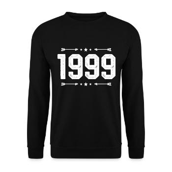 vintage 1999 vintage 26th birthday 1999 - Unisex Sweatshirt - black - Front - Alina (178cm) & Michal (187cm)