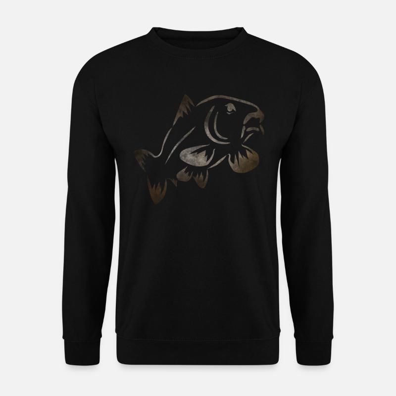 Dessin de carpe - Sweat-shirt Unisexe - noir