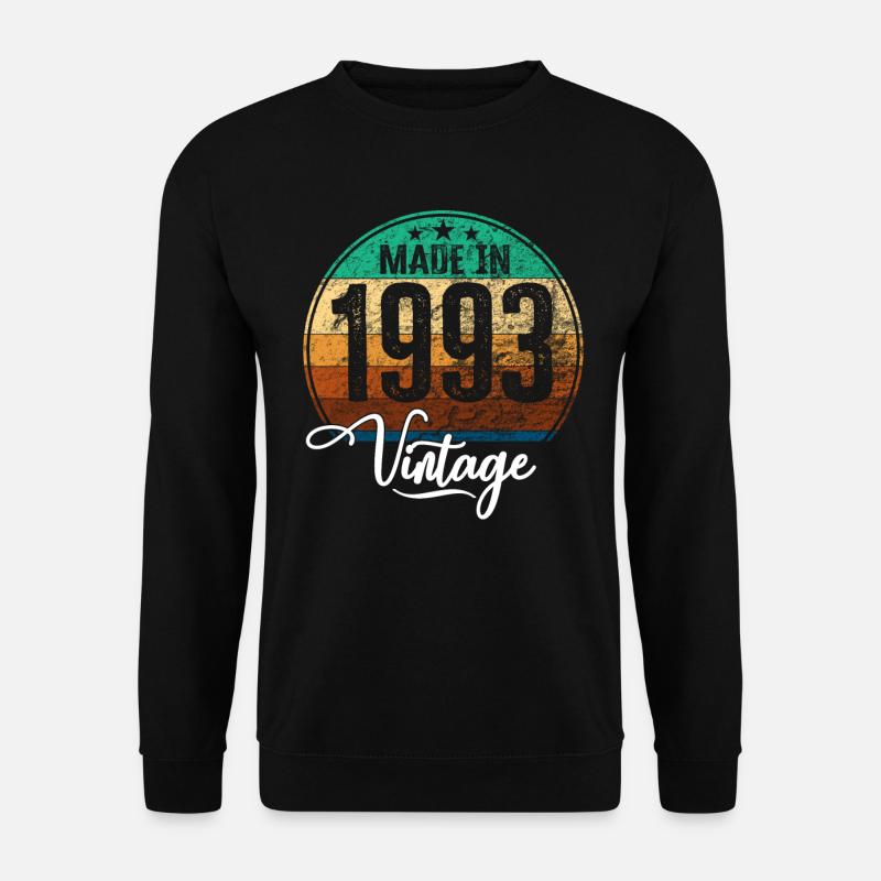 Vintage Made in 1993 Geburtsjahr 1993 Geburtstag - Unisex Pullover - Schwarz
