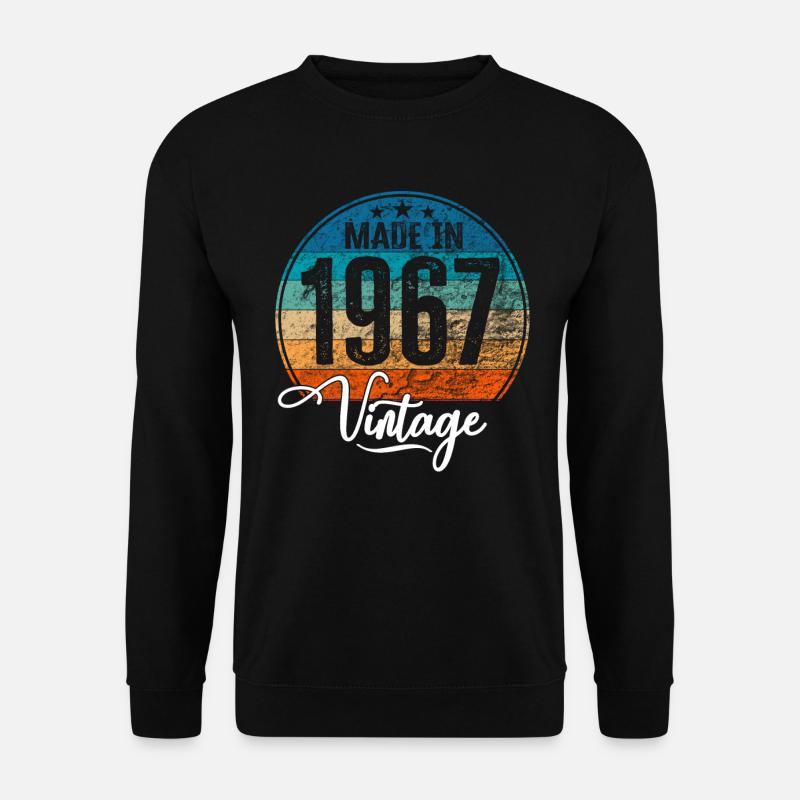 Vintage Made in 1967 Geburtsjahr 1967 Geburtstag - Unisex Pullover - Schwarz