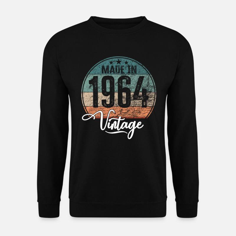 Vintage Made in 1964 Geburtsjahr 1964 Geburtstag - Unisex Pullover - Schwarz